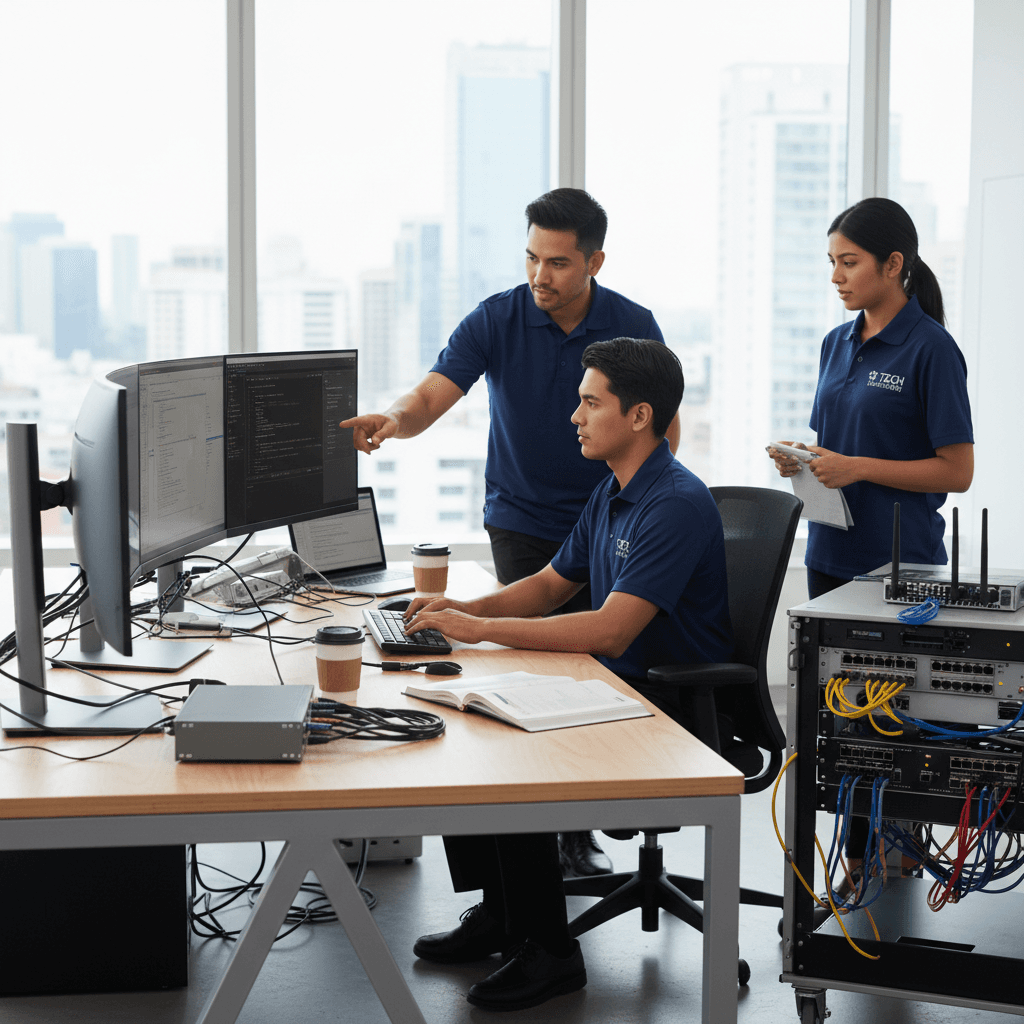 Meriplex IT support team managing business technology infrastructure